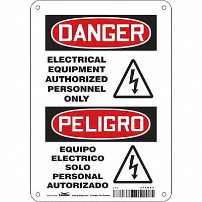 Safety Sign 10 in x 7 in Aluminum