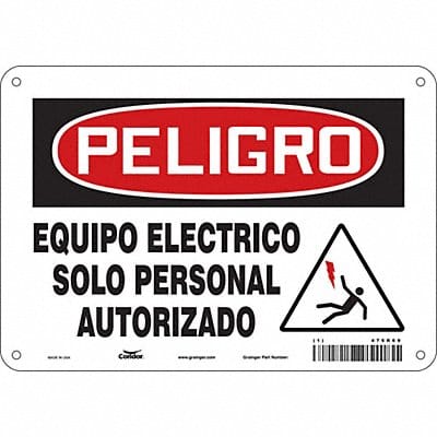 Safety Sign 7 in x 10 in Aluminum