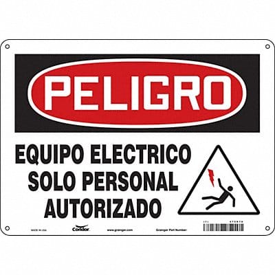 Safety Sign 10 in x 14 in Aluminum