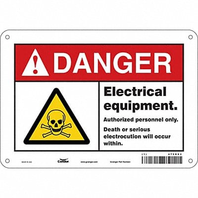 Safety Sign 7 in x 10 in Aluminum