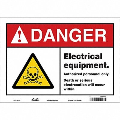 Safety Sign 10 inx14 in Vinyl