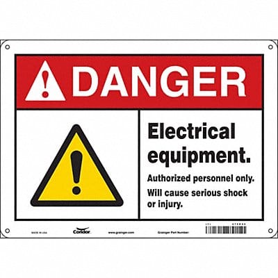 Safety Sign 10 inx14 in Aluminum