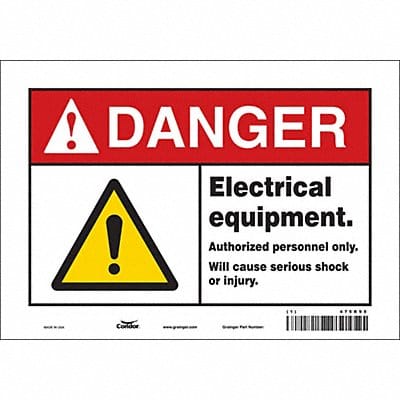 Safety Sign 7 inx10 in Vinyl