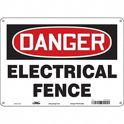 Safety Sign 10 in x 14 in Aluminum