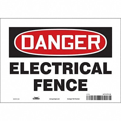 Safety Sign 7 in x 10 in Vinyl