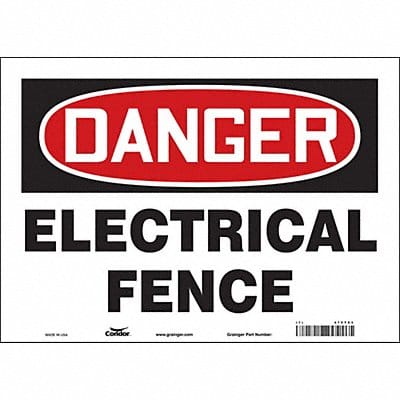 Safety Sign 10 in x 14 in Vinyl