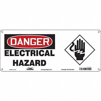 Safety Sign 7 in x 17 in Polyethylene