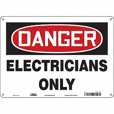 Safety Sign 10 in x 14 in Aluminum