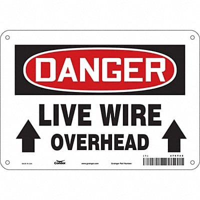 Safety Sign 7 inx10 in Polyethylene