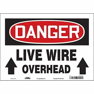 Safety Sign 10 in x 14 in Vinyl
