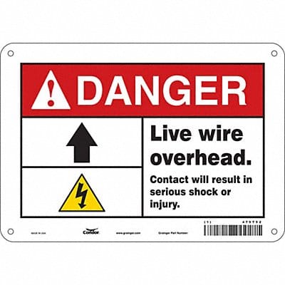 Safety Sign 7 inx10 in Polyethylene