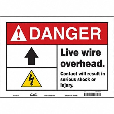 Safety Sign 10 in x 14 in Vinyl