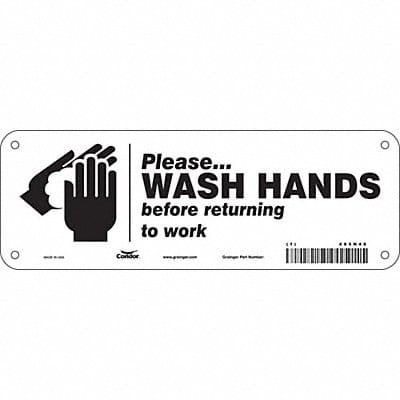 Safety Sign 3 1/2 x 10 in Polyethylene