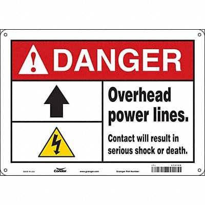 Safety Sign 10 inx14 in Aluminum