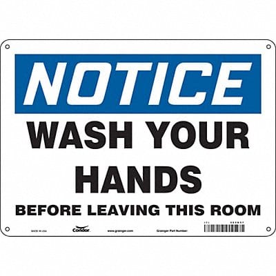 Safety Sign 10 in x 14 in Aluminum