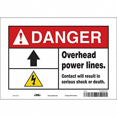 Safety Sign 7 inx10 in Vinyl