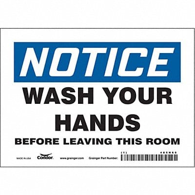 Safety Sign 5 in x 7 in Vinyl