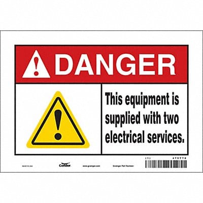 Safety Sign 7 in x 10 in Vinyl