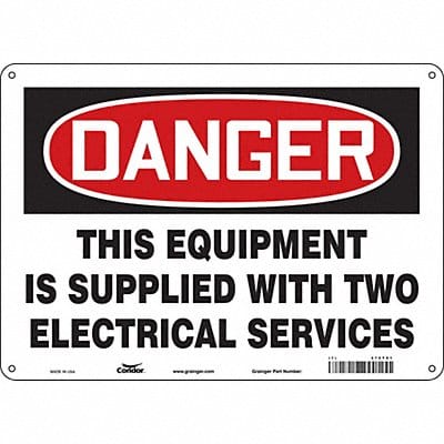 Safety Sign 10 in x 14 in Aluminum