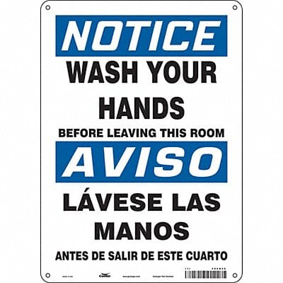 Safety Sign 14 in x 10 in Polyethylene