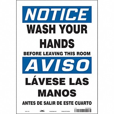 Safety Sign 14 in x 10 in Vinyl