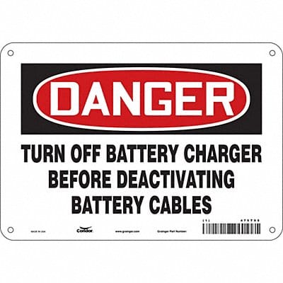 Safety Sign 7 in x 10 in Polyethylene