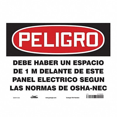 Safety Sign 10 in x 14 in Vinyl
