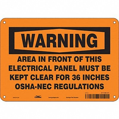 Safety Sign 7 in x 10 in Aluminum