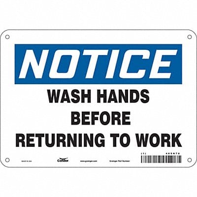 J7172 Safety Sign 7 in x 10 in Aluminum