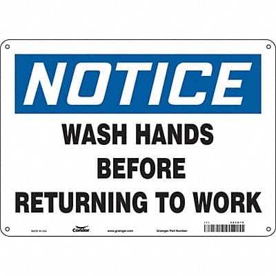 J7172 Safety Sign 10 in x 14 in Aluminum