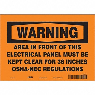 Safety Sign 7 inx10 in Vinyl