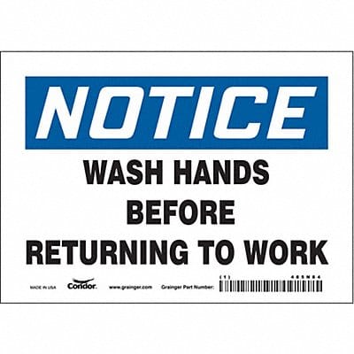 J7172 Safety Sign 5 in x 7 in Vinyl J7172 Safety Sign 5 in x 7 in Vinyl