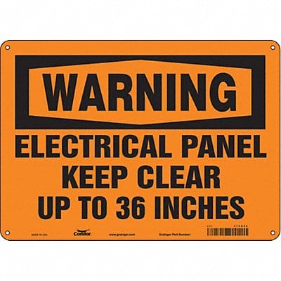 Safety Sign 10 inx14 in Polyethylene