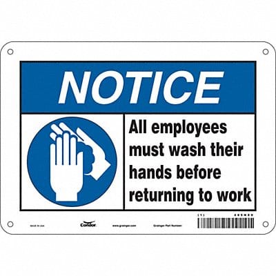 Safety Sign 7 in x 10 in Polyethylene