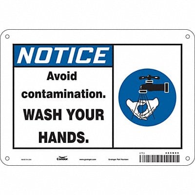 Safety Sign 7 in x 10 in Polyethylene