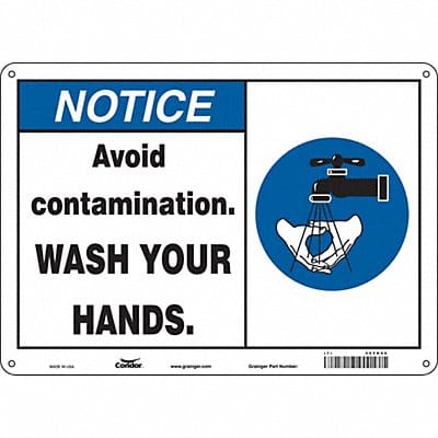 Safety Sign 10 in x 14 in Polyethylene