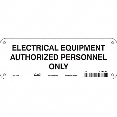Safety Sign 3.5in x 10in Polyethylene