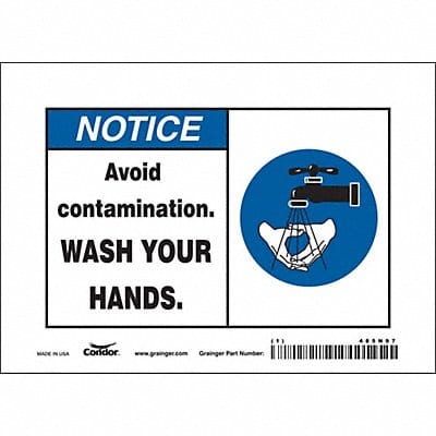 Safety Sign 5 in x 7 in Vinyl