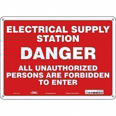 Safety Sign 10 inx14 in Aluminum