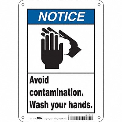 Safety Sign 10 in x 7 in Aluminum