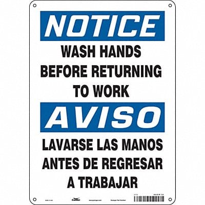 Safety Sign 14 in x 10 in Aluminum