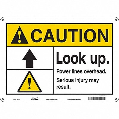 Safety Sign 10 in x 14 in Polyethylene