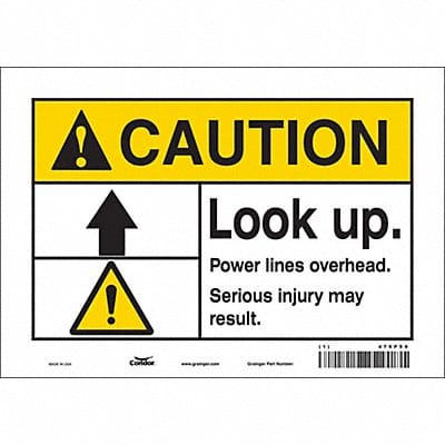 Safety Sign 7 in x 10 in Vinyl