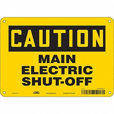 Safety Sign 7 in x 10 in Aluminum
