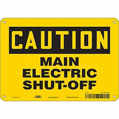 Safety Sign 7 in x 10 in Polyethylene