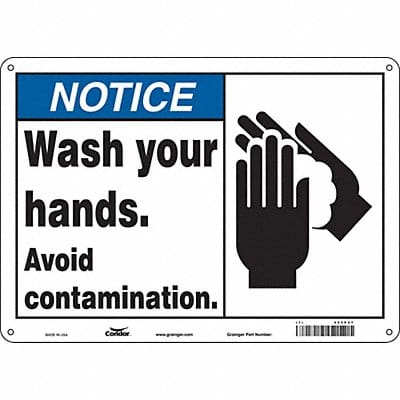 Safety Sign 10 in x 14 in Aluminum