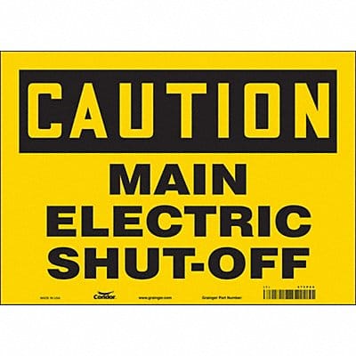 Safety Sign 10 in x 14 in Vinyl