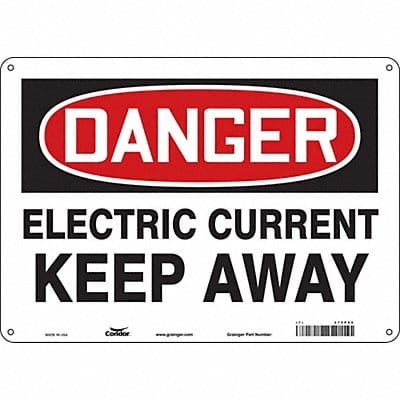 Safety Sign 10 in x 14 in Polyethylene