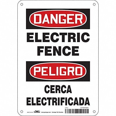 Safety Sign 10 in x 7 in Aluminum