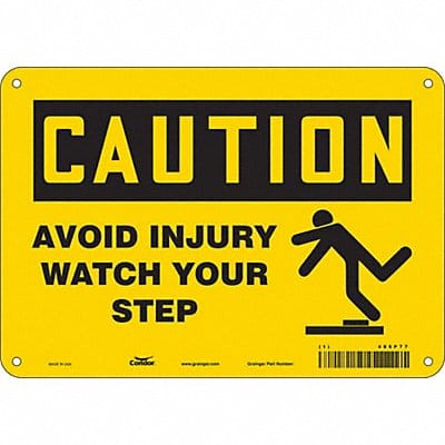 Safety Sign 7 inx10 in Polyethylene